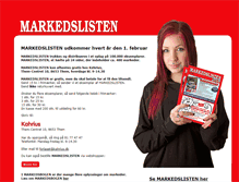 Tablet Screenshot of markedslisten.dk